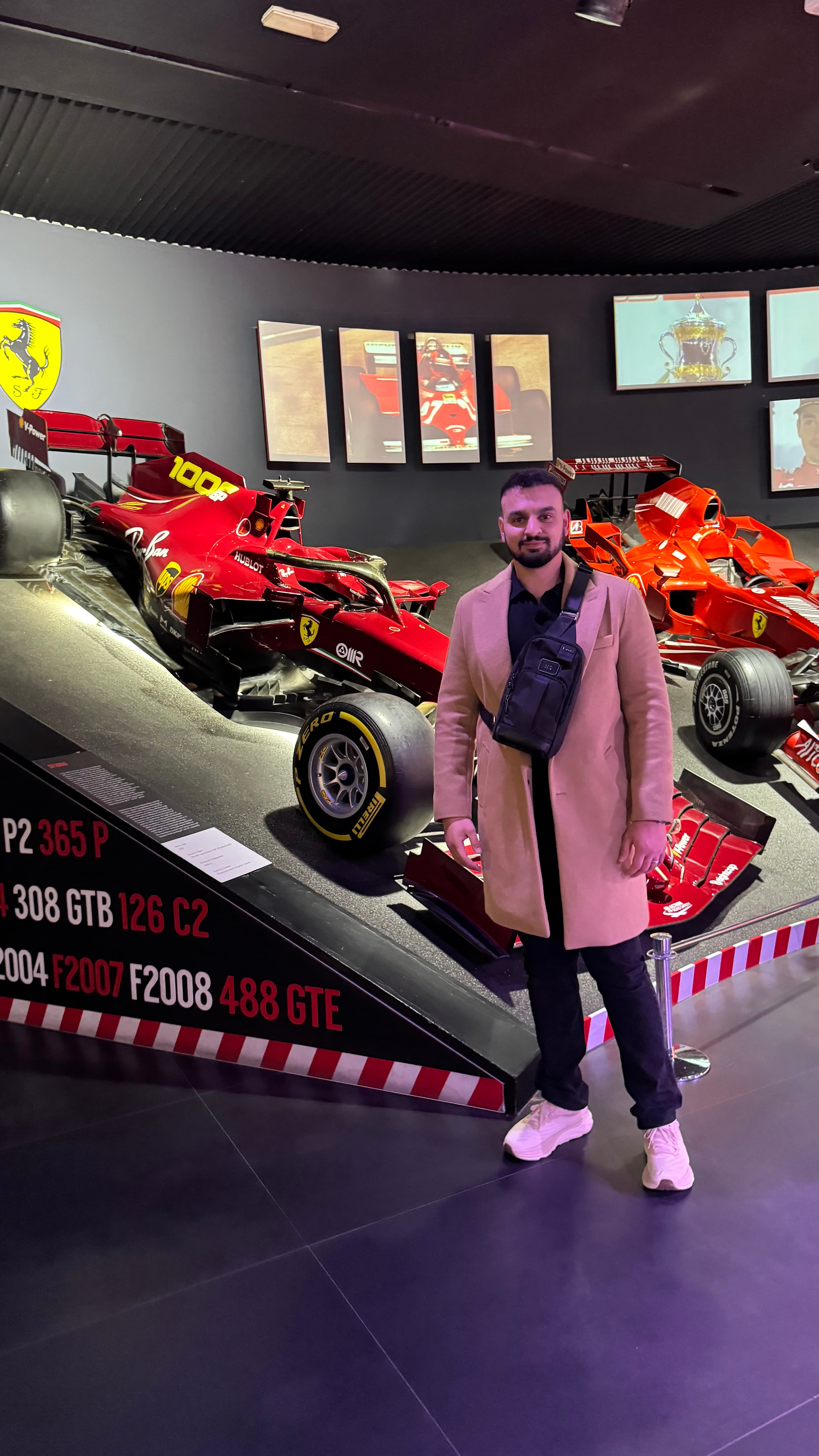 Mohamed at the Ferrari Museum